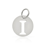 COLGANTE ORO BLANCO 18KL LETRA CALADA - 10MM - Abecedario: i 