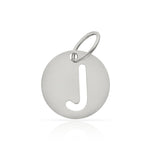 COLGANTE ORO BLANCO 18KL LETRA CALADA - 10MM - Abecedario: j 