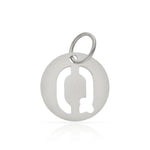 COLGANTE ORO BLANCO 18KL LETRA CALADA - 10MM - Abecedario: q 