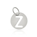 COLGANTE ORO BLANCO 18KL LETRA CALADA - 10MM - Abecedario: z 