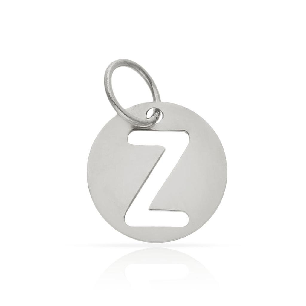 COLGANTE ORO BLANCO 18KL LETRA CALADA - 10MM - Abecedario: z 