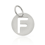 COLGANTE ORO BLANCO 18KL LETRA CALADA - 12MM - Abecedario: f 