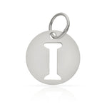 COLGANTE ORO BLANCO 18KL LETRA CALADA - 12MM - Abecedario: i 
