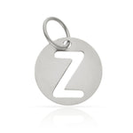 COLGANTE ORO BLANCO 18KL LETRA CALADA - 12MM - Abecedario: z 