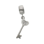 COLGANTE ORO BLANCO 18KL LLAVE CIRCONITAS