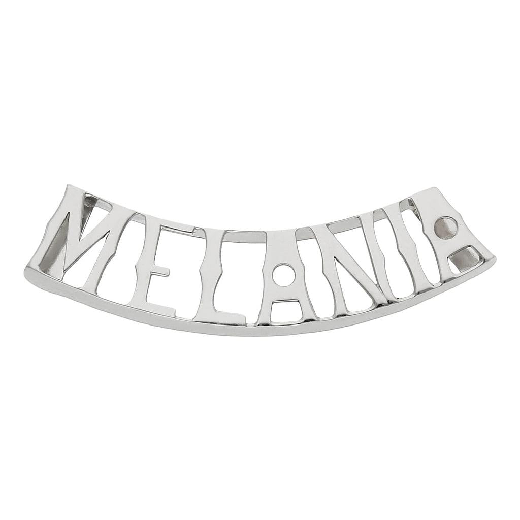 COLGANTE ORO BLANCO 18KL NOMBRE LISO - Nombres: 5 Letras 