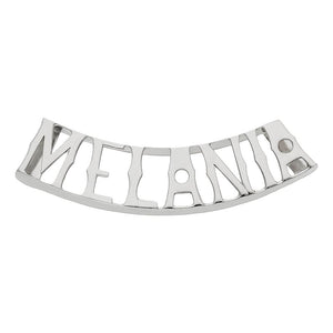 COLGANTE ORO BLANCO 18KL NOMBRE LISO - Nombres: 7 Letras 