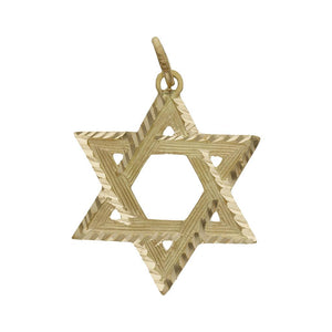 COLGANTE ORO DE 18KL ESTRELLA DE DAVID - 23X28MM - Peso: 2.55 gr 