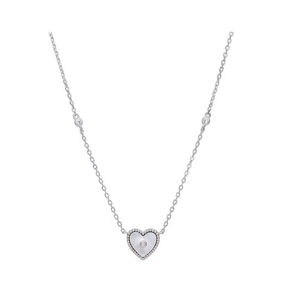 Collar Corazón Nácar Marea Jewels Plata de1ra Ley 925 D02307/AA