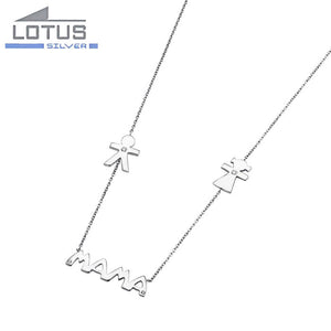 Collar Lotus SiIver "Mamá" LP1239-1/3 Plata 1ºLey
