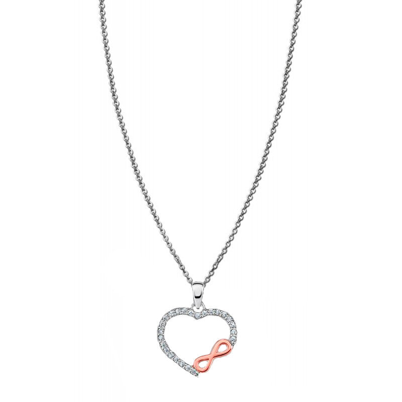 Collar Lotus Silver Corazón/Infinito LP1595-1/1 Plata 1ª Ley 925mm