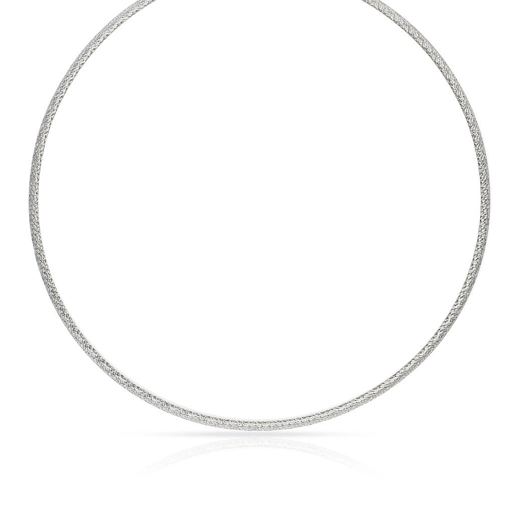 COLLAR ORO 18K TALLADO BLANCO 3MM - Peso: 15.60 gr 