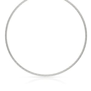 COLLAR ORO 18K TALLADO BLANCO 3MM - Peso: 16.85 gr 