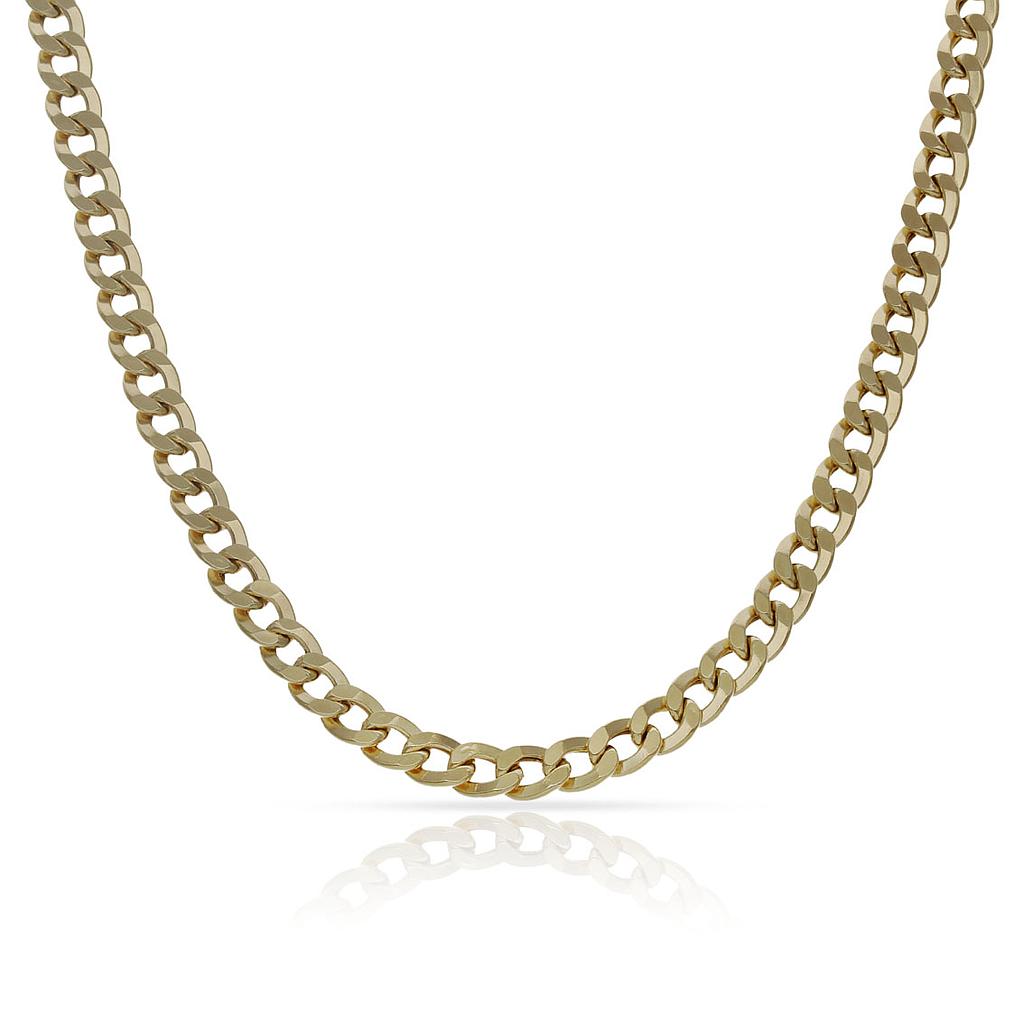 COLLAR ORO 18KL BARBADO HUECO - 4MM - Longitud - Peso: 50cm-8.50 gr 