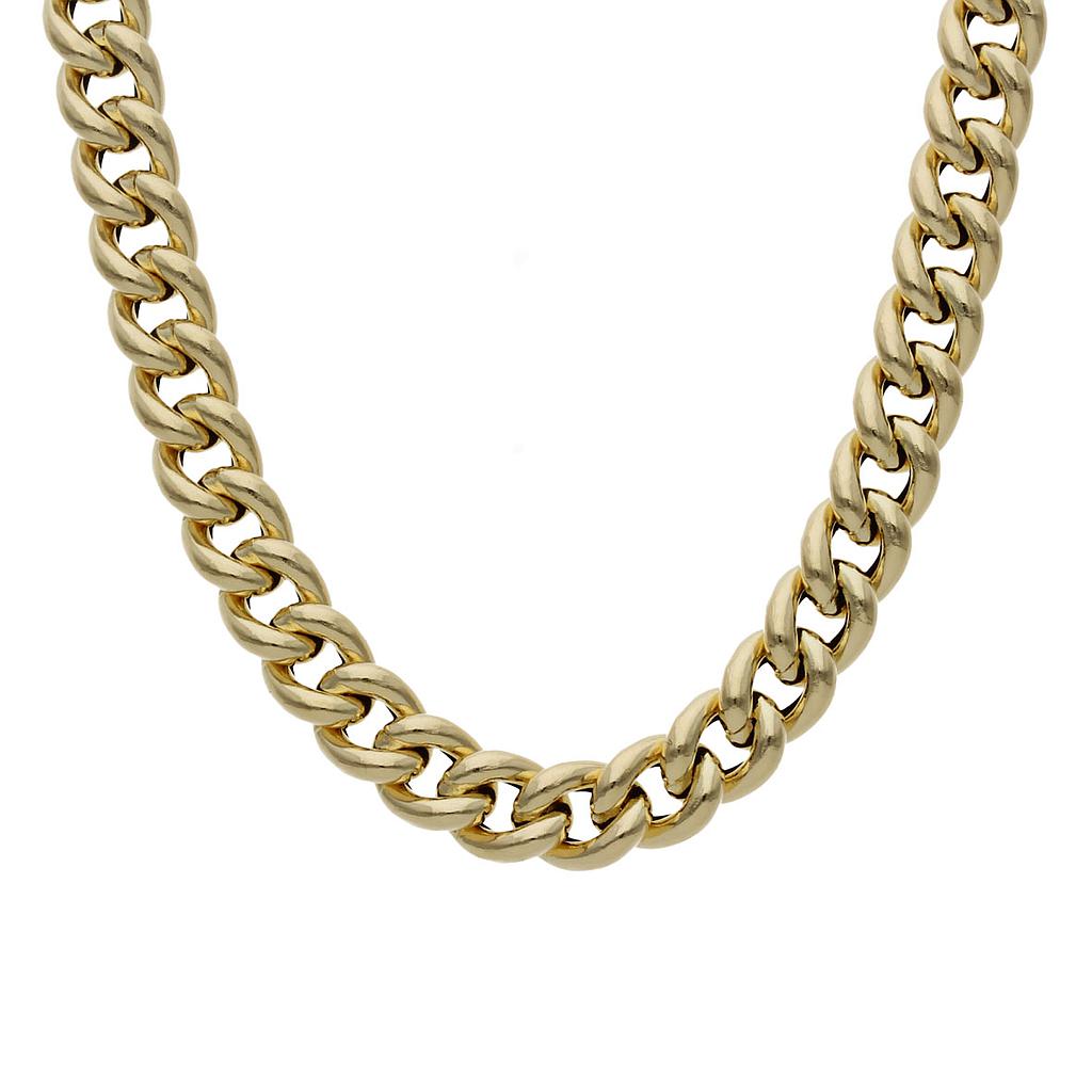COLLAR ORO 18KL BARBADO HUECO - 7MM - Longitud - Peso: 50cm-12.15 gr 