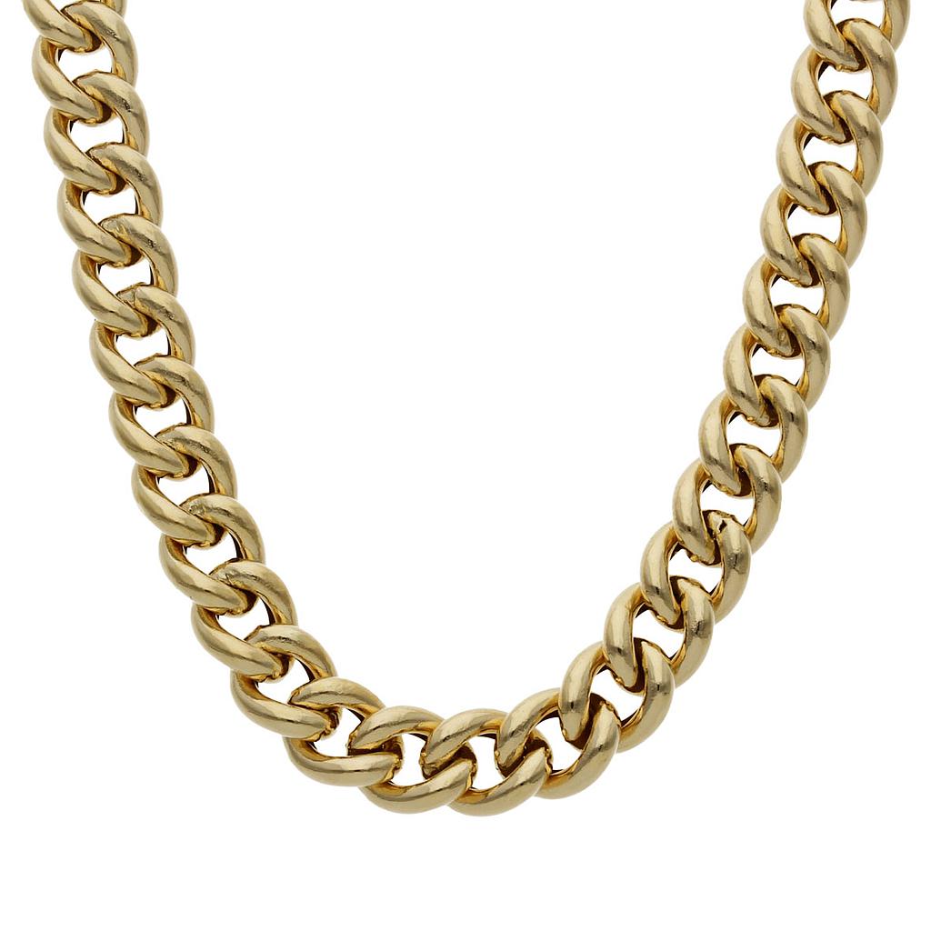 COLLAR ORO 18KL BARBADO HUECO - 8MM - Longitud - Peso: 50cm-12.90 gr 