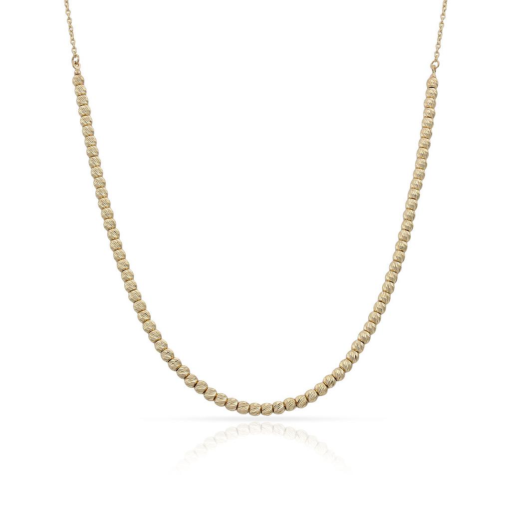 COLLAR ORO 18KL BOLAS TALLADAS - Peso: 5.65 gr 