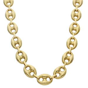 COLLAR ORO 18KL CALABROTE HUECO - 14MM - Longitud - Peso: 60cm-82.30 gr 