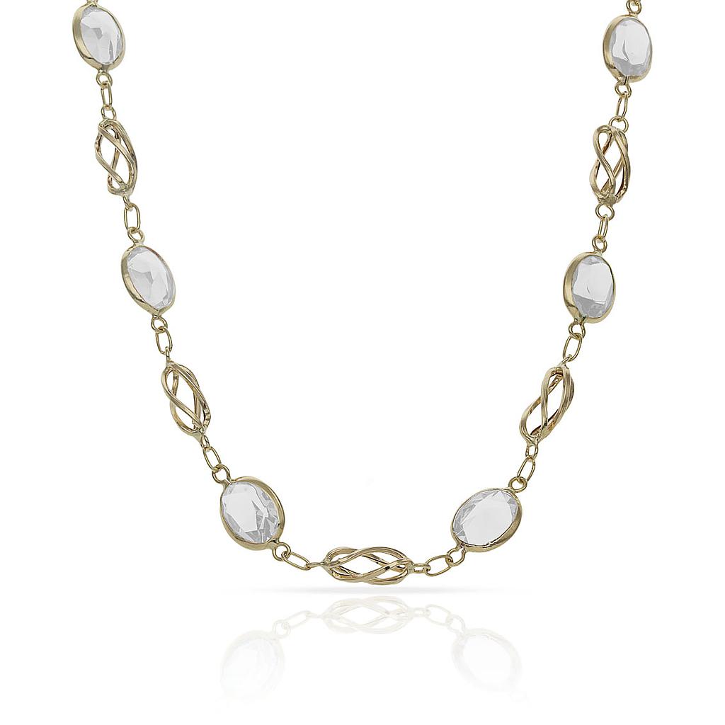 COLLAR ORO 18KL CIRCONITAS - Longitud - Peso: 50cm-13.30 gr 