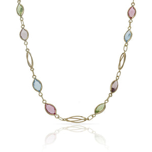 COLLAR ORO 18KL COLORES - Longitud - Peso: 50cm-7.20 gr 