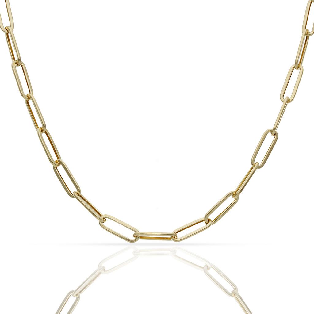 COLLAR ORO 18KL ESLABONES OVALADOS - 4MM - Longitud - Peso: 60cm-7.15 gr 