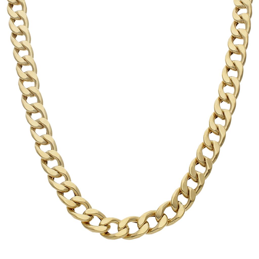 COLLAR ORO 18KL HUECO BARBADO - 9MM - Longitud - Peso: 50cm-48.70 gr 