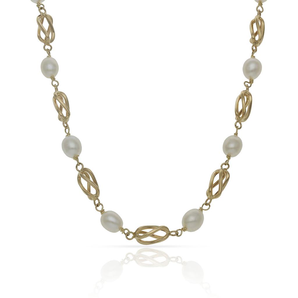 COLLAR ORO 18KL PERLA JOFA - Longitud - Peso: 50cm-11.50 gr 