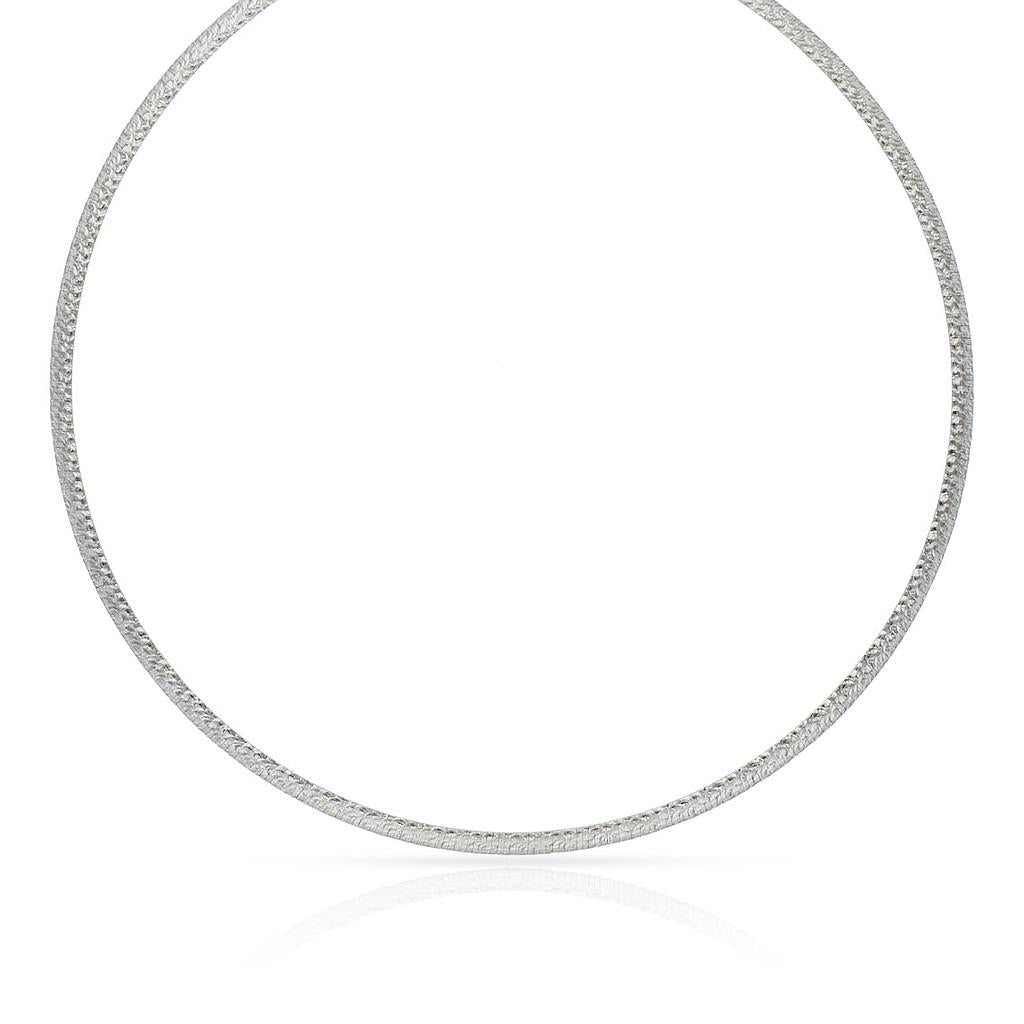 COLLAR ORO 18KL TALLADO BLANCO 4MM - Peso: 20.65 gr 