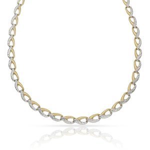COLLAR ORO 18KL TROQUELADO BICOLOR - Peso: 11.45 gr 