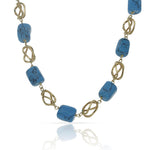COLLAR ORO 18KL TURQUESA - Longitud - Peso: 50cm-20.95 gr 