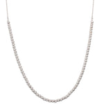 COLLAR ORO BLANCO 18KL BOLAS TALLADAS - Peso: 5.95 gr 