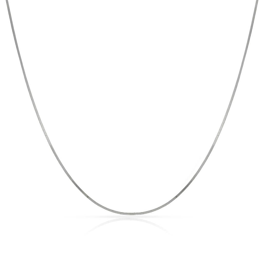 COLLAR ORO BLANCO 18KL COLA TOPO - Longitud - Peso: 45cm-3.45 gr 