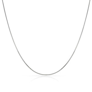 COLLAR ORO BLANCO 18KL COLA TOPO - Longitud - Peso: 45cm-3.45 gr 