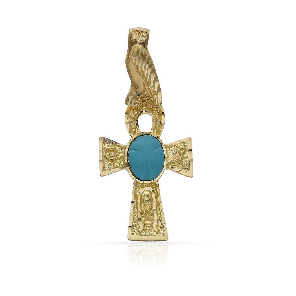 CRUZ DE LA VIDA ORO 18KL - 15x26MM - Peso: 3.15 gr 