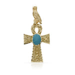 CRUZ DE LA VIDA ORO 18KL - 17x30MM - Peso: 3.60 gr 