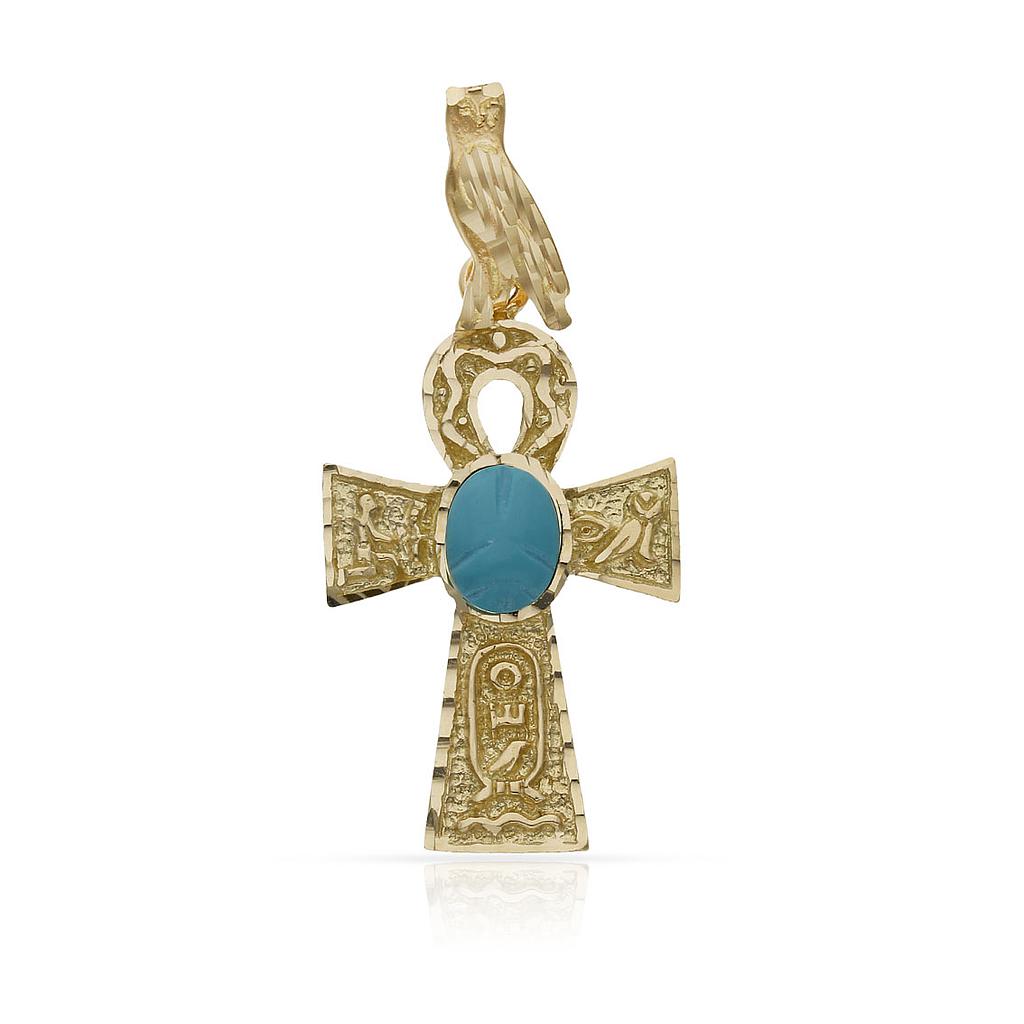 CRUZ DE LA VIDA ORO 18KL - 17x30MM - Peso: 4.30 gr 