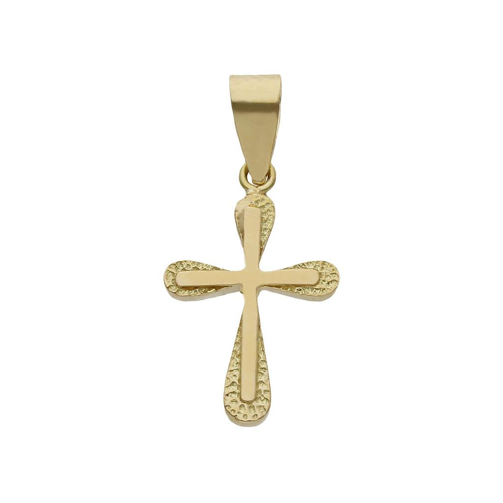 CRUZ ORO 18KL - 10x16MM - Peso: 0.50 gr 