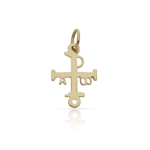 CRUZ ORO 18KL - 12X18MM - Peso: 0.65 gr 