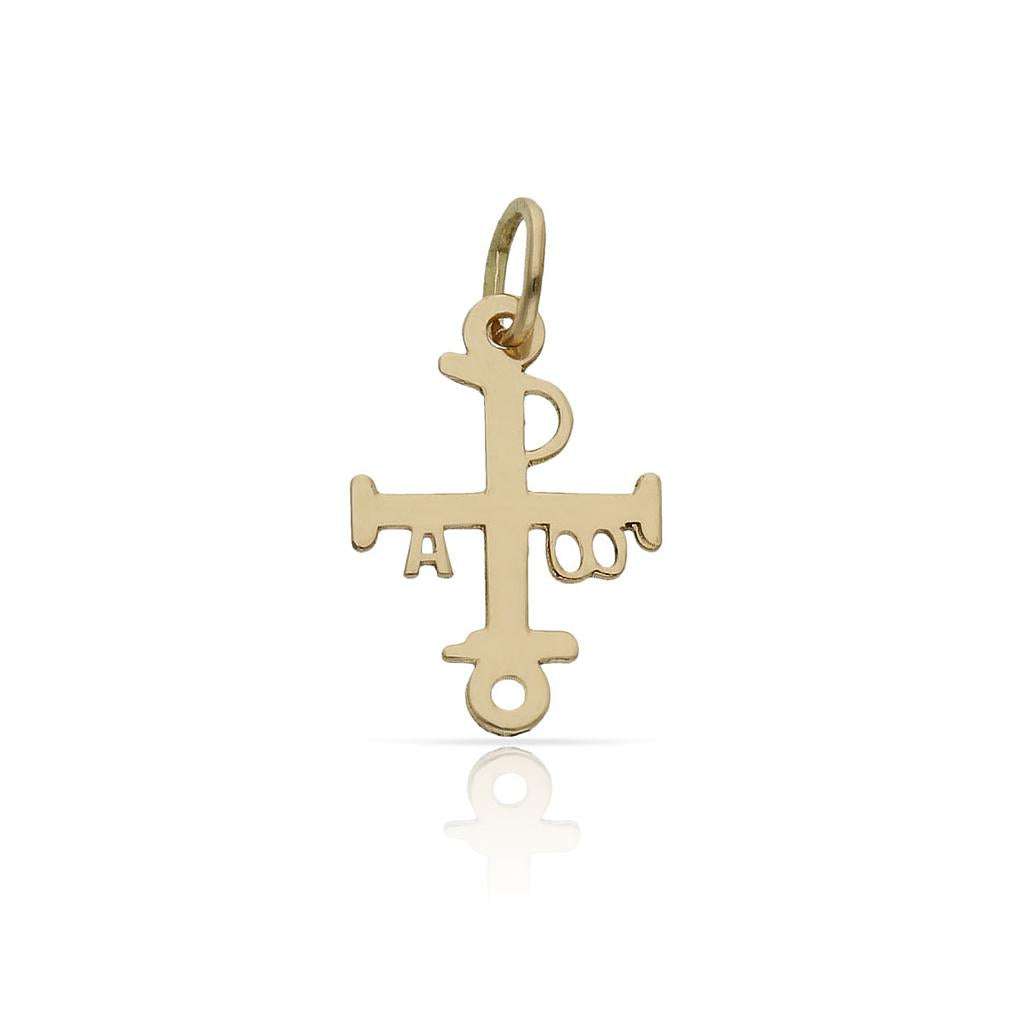 CRUZ ORO 18KL - 12X18MM - Peso: 0.85 gr 