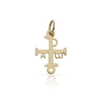 CRUZ ORO 18KL - 12X18MM - Peso: 0.90 gr 