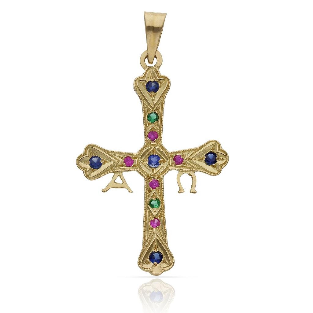 CRUZ ORO 18KL ASTURIANA - 24x36MM