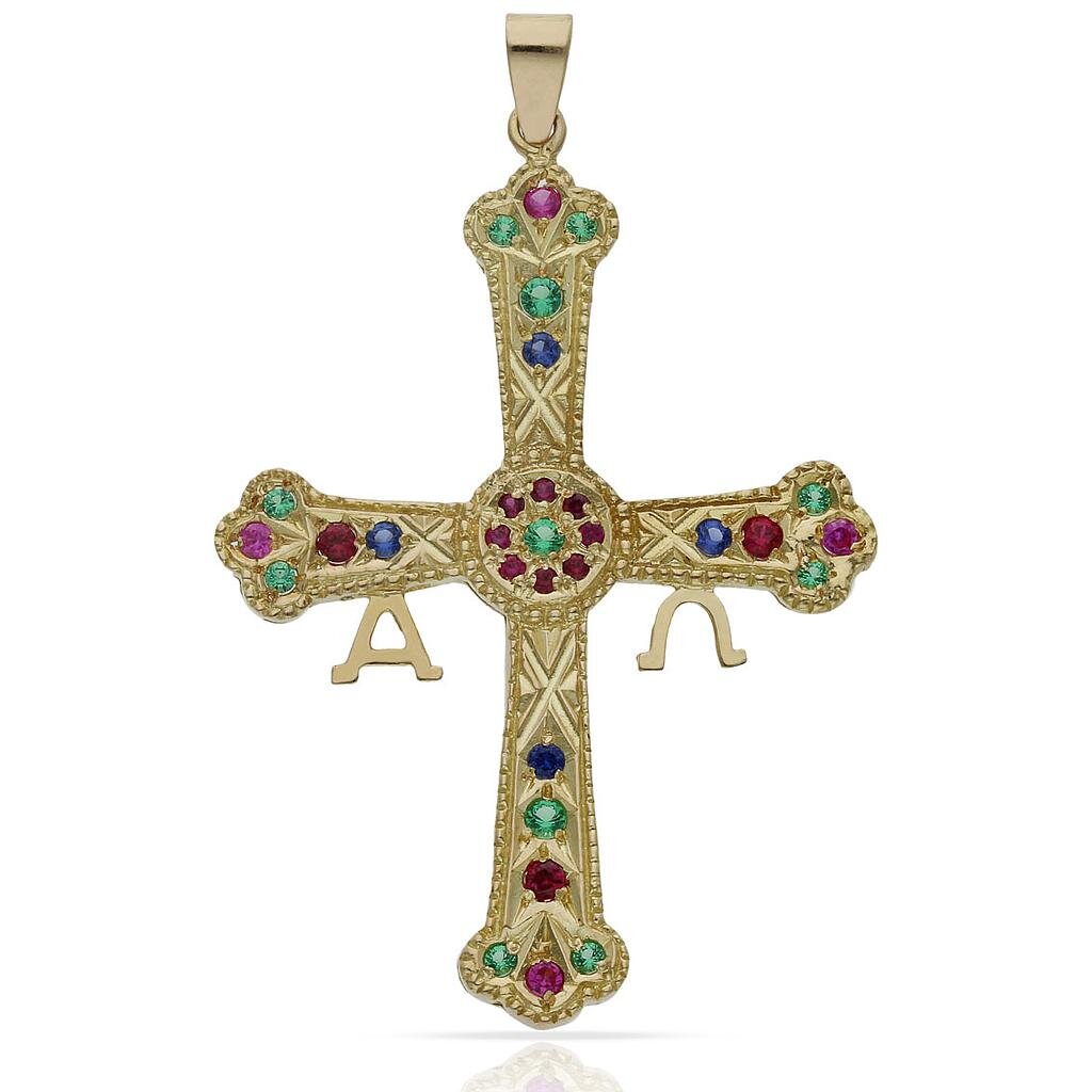 CRUZ ORO 18KL ASTURIANA - 34x48MM