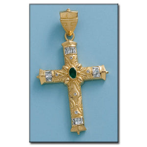 CRUZ ORO 18KL BAGUETTES - 38X55MM - Peso: 13.75 gr 