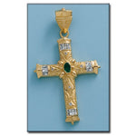 CRUZ ORO 18KL BAGUETTES - 38X55MM - Peso: 16.45 gr 