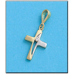 CRUZ ORO 18KL BICOLOR - 11X17MM