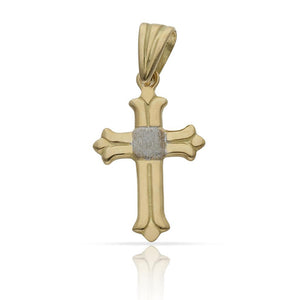 CRUZ ORO 18KL BICOLOR - 14X23MM - Peso: 1.75 gr 
