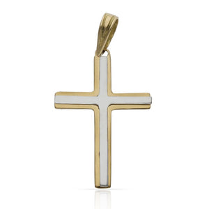 CRUZ ORO 18KL BICOLOR - 18X26MM - Peso: 2.05 gr 