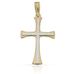 CRUZ ORO 18KL BICOLOR - 18X28MM - Peso: 1.85 gr 