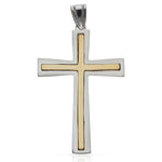 CRUZ ORO 18KL BICOLOR - 26X40MM - Peso: 4.75 gr 
