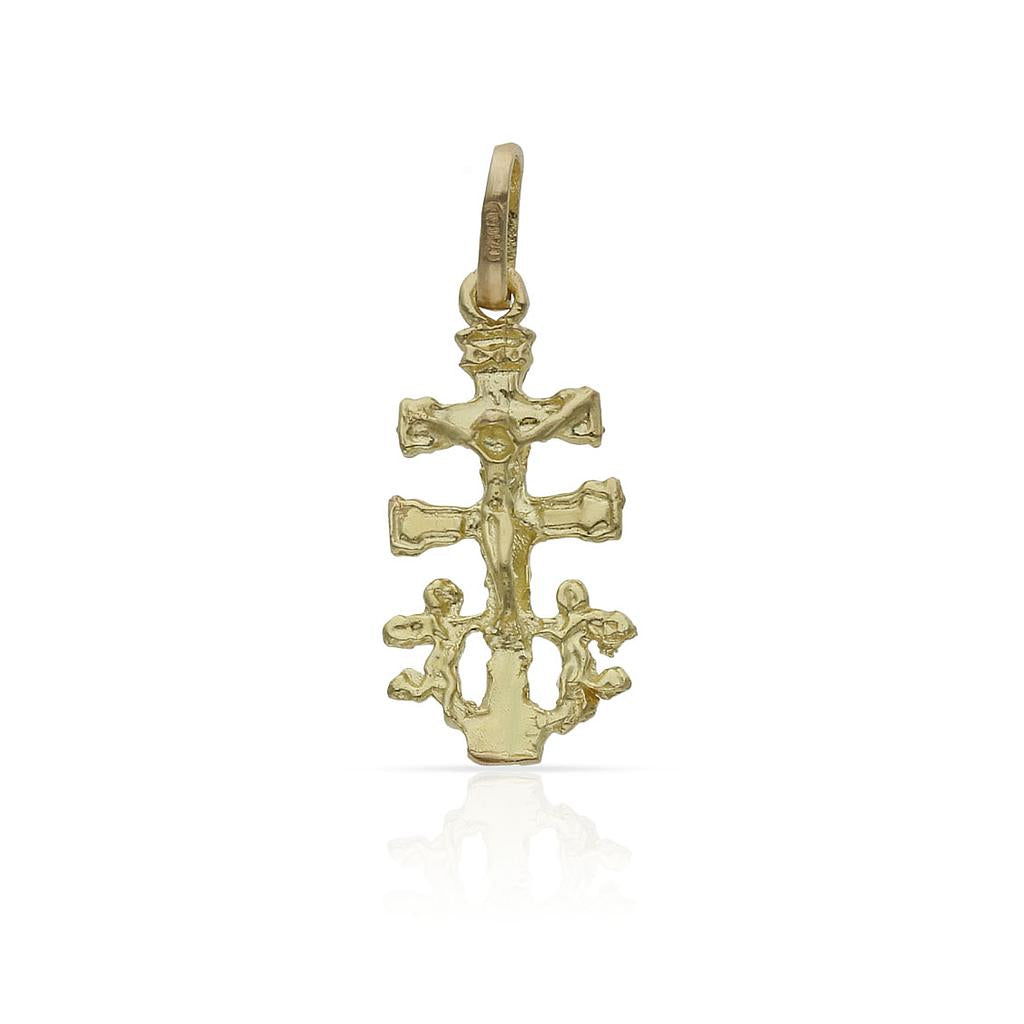 CRUZ ORO 18KL CARAVACA - 10x19MM - Peso: 1.05 gr 